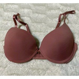 Nicole Miller Push Up Burgundy Bra Womens Size 34C